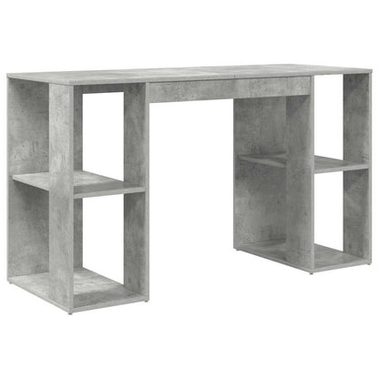 Desk Concrete Grey Engineered Wood 130 x 50.5 x 75 cm