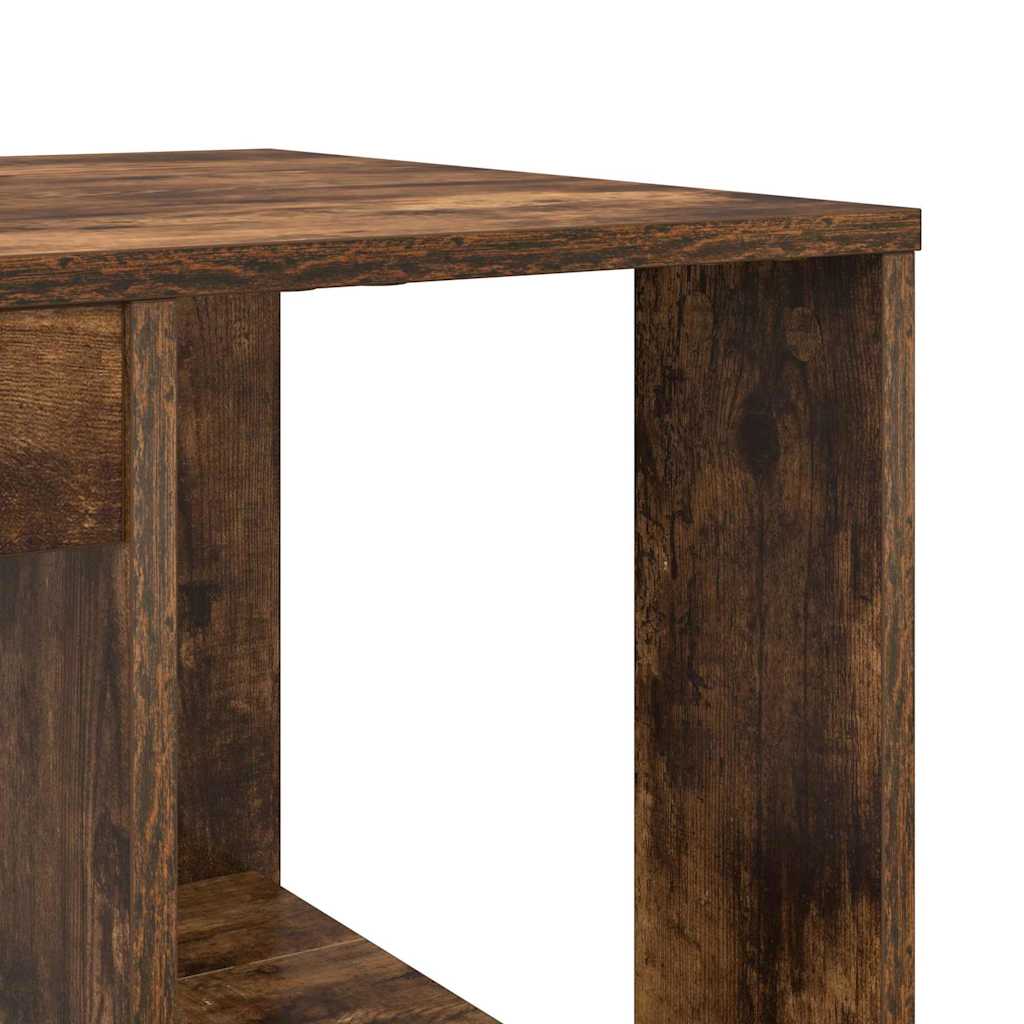 Desk Smoked Oak Engineered Wood 130 x 50.5 x 75 cm