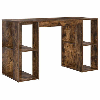 Desk Smoked Oak Engineered Wood 130 x 50.5 x 75 cm