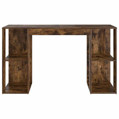 Desk Smoked Oak Engineered Wood 130 x 50.5 x 75 cm