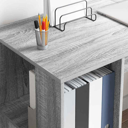 Desk Grey Sonoma Engineered Wood 130 x 50.5 x 75 cm