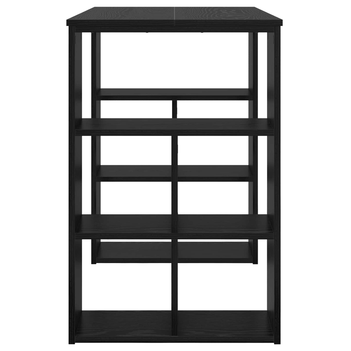 Desk with Shelf Black Oak 90 x 50 x 75 cm Engineered Wood