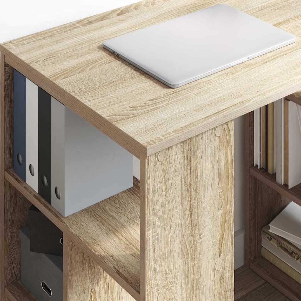 Desk with Shelf Sonoma Oak 90 x 50 x 75 cm Engineered Wood