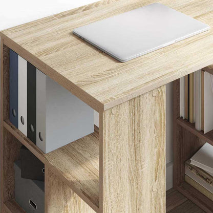 Desk with Shelf Sonoma Oak 90 x 50 x 75 cm Engineered Wood