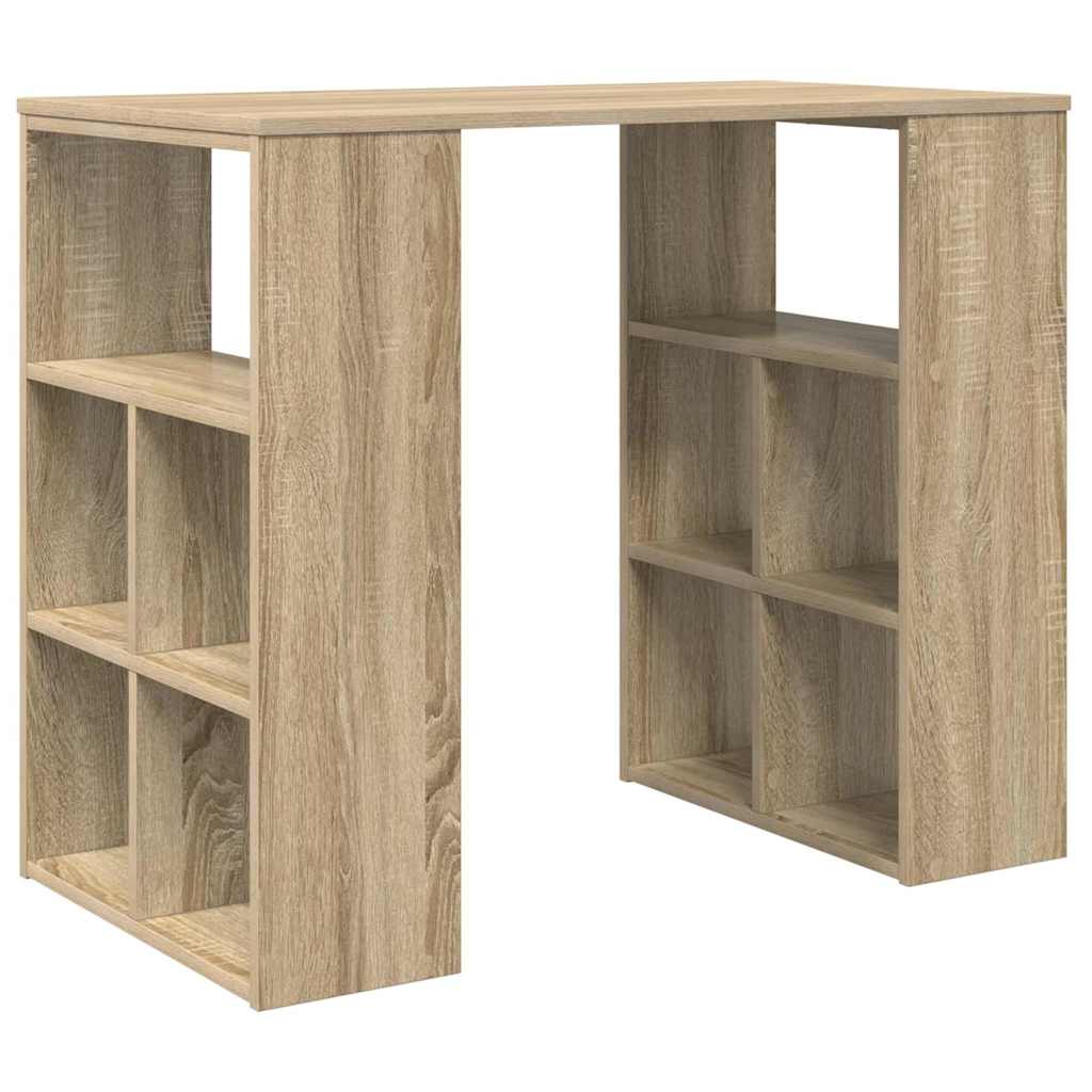 Desk with Shelf Sonoma Oak 90 x 50 x 75 cm Engineered Wood