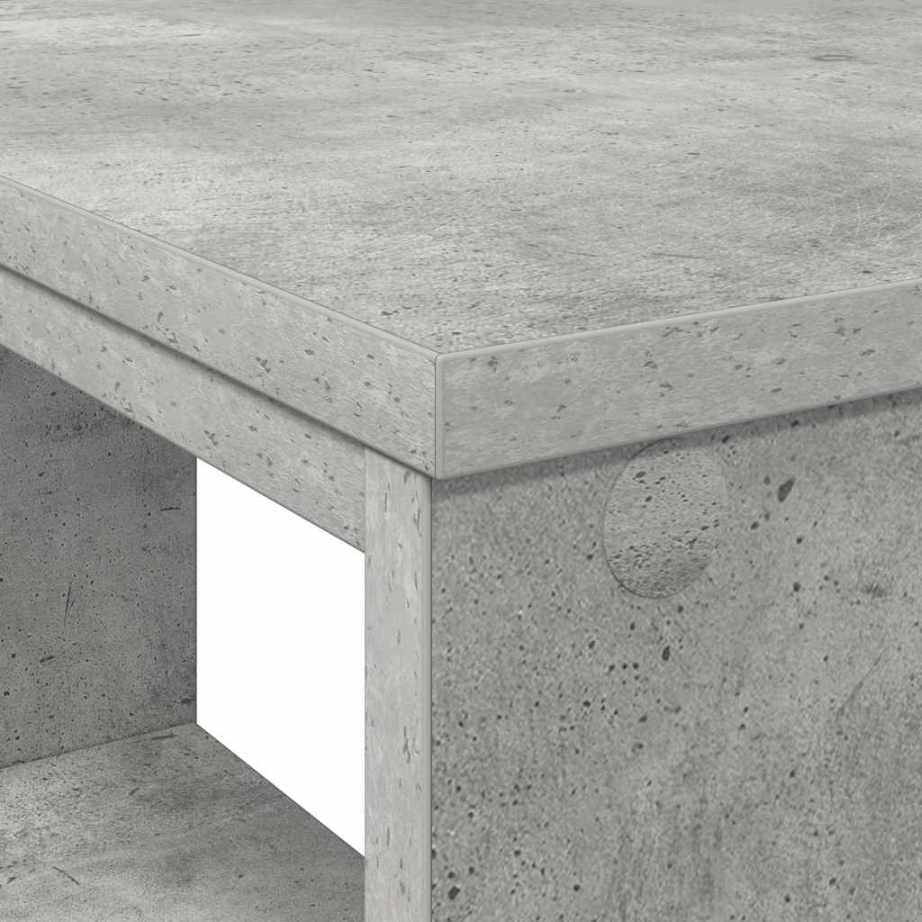 Desk with Shelf Concrete Grey 90 x 50 x 75 cm Engineered Wood