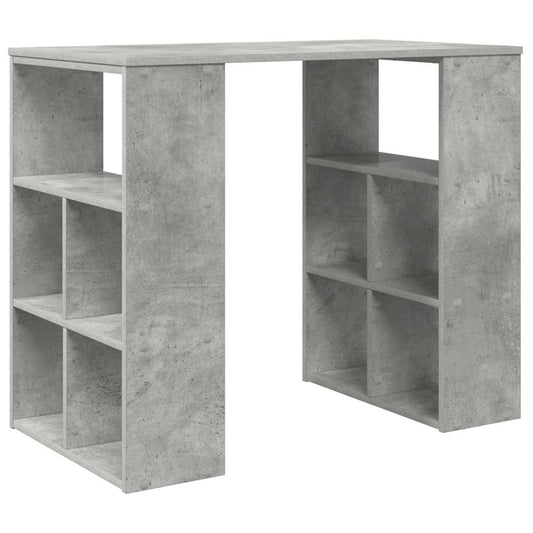 Desk with Shelf Concrete Grey 90 x 50 x 75 cm Engineered Wood