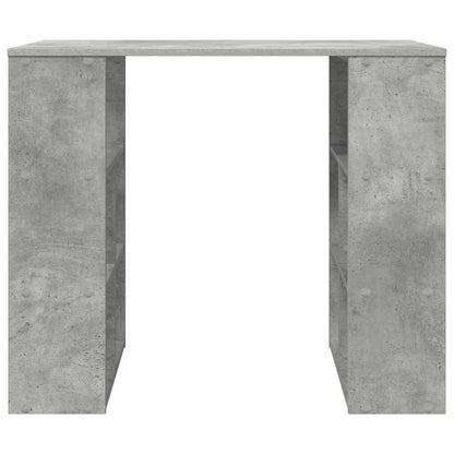 Desk with Shelf Concrete Grey 90 x 50 x 75 cm Engineered Wood