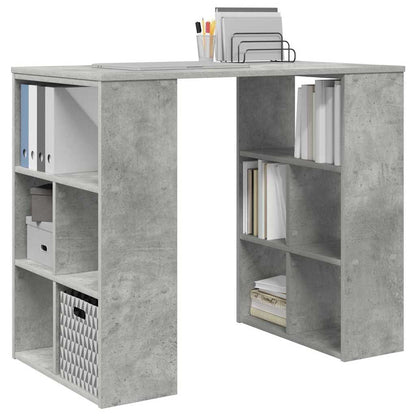 Desk with Shelf Concrete Grey 90 x 50 x 75 cm Engineered Wood