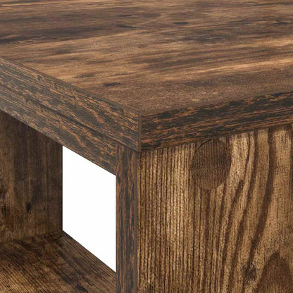 Desk with Shelf Smoked Oak 90 x 50 x 75 cm Engineered Wood