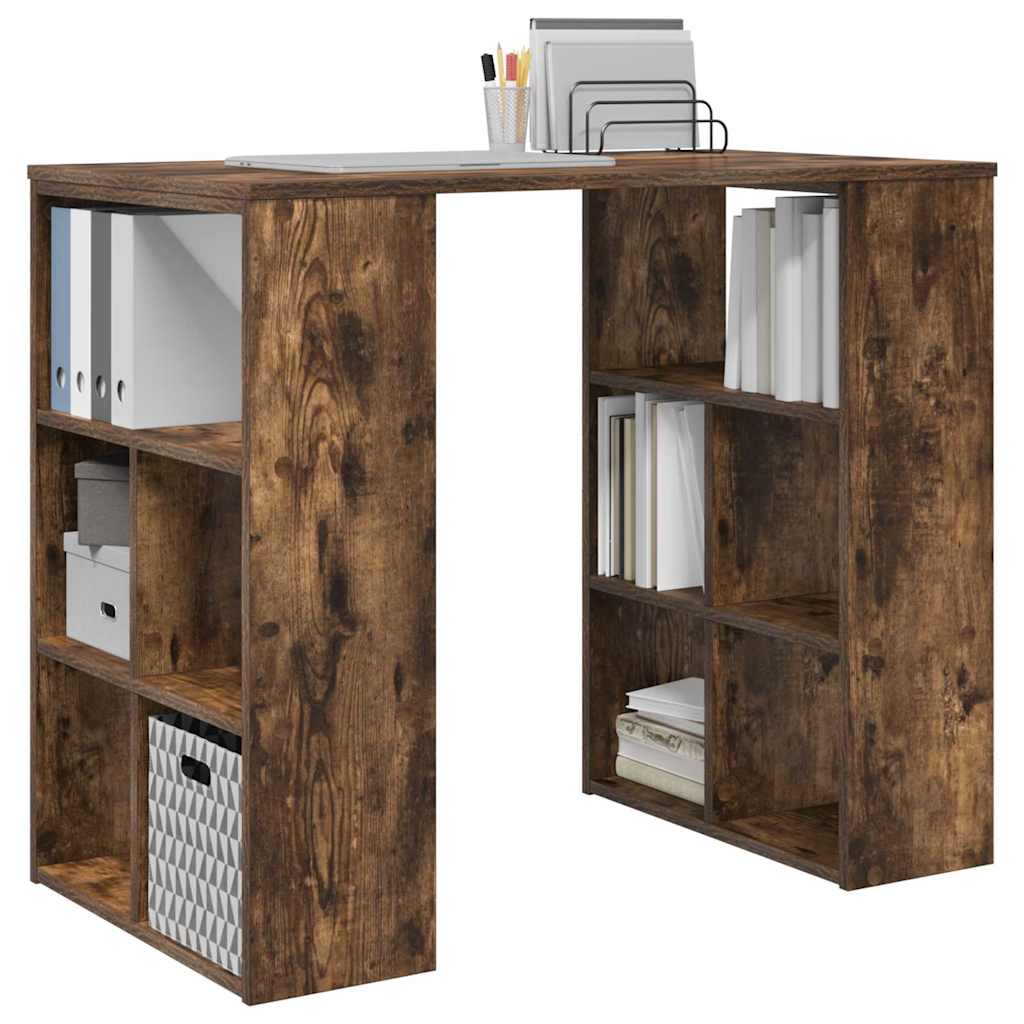 Desk Smoked Oak Engineered Wood 90 x 50 x 75 cm
