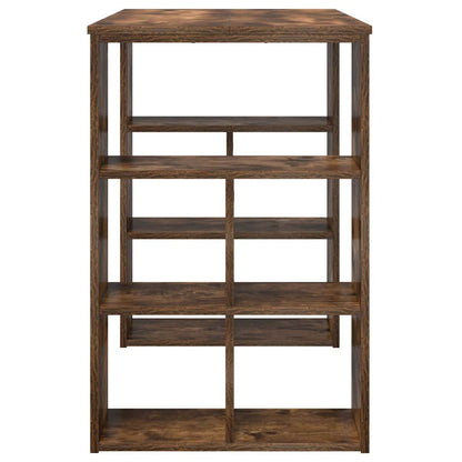 Desk with Shelf Smoked Oak 90 x 50 x 75 cm Engineered Wood