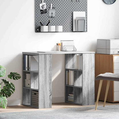 Desk with Shelf Grey Sonoma 90 x 50 x 75 cm Engineered Wood