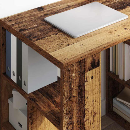 Desk with Shelf Old Wood 90 x 50 x 75 cm Engineered Wood