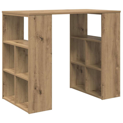 Desk with Shelf Artisan Oak 90 x 50 x 75 cm Engineered Wood