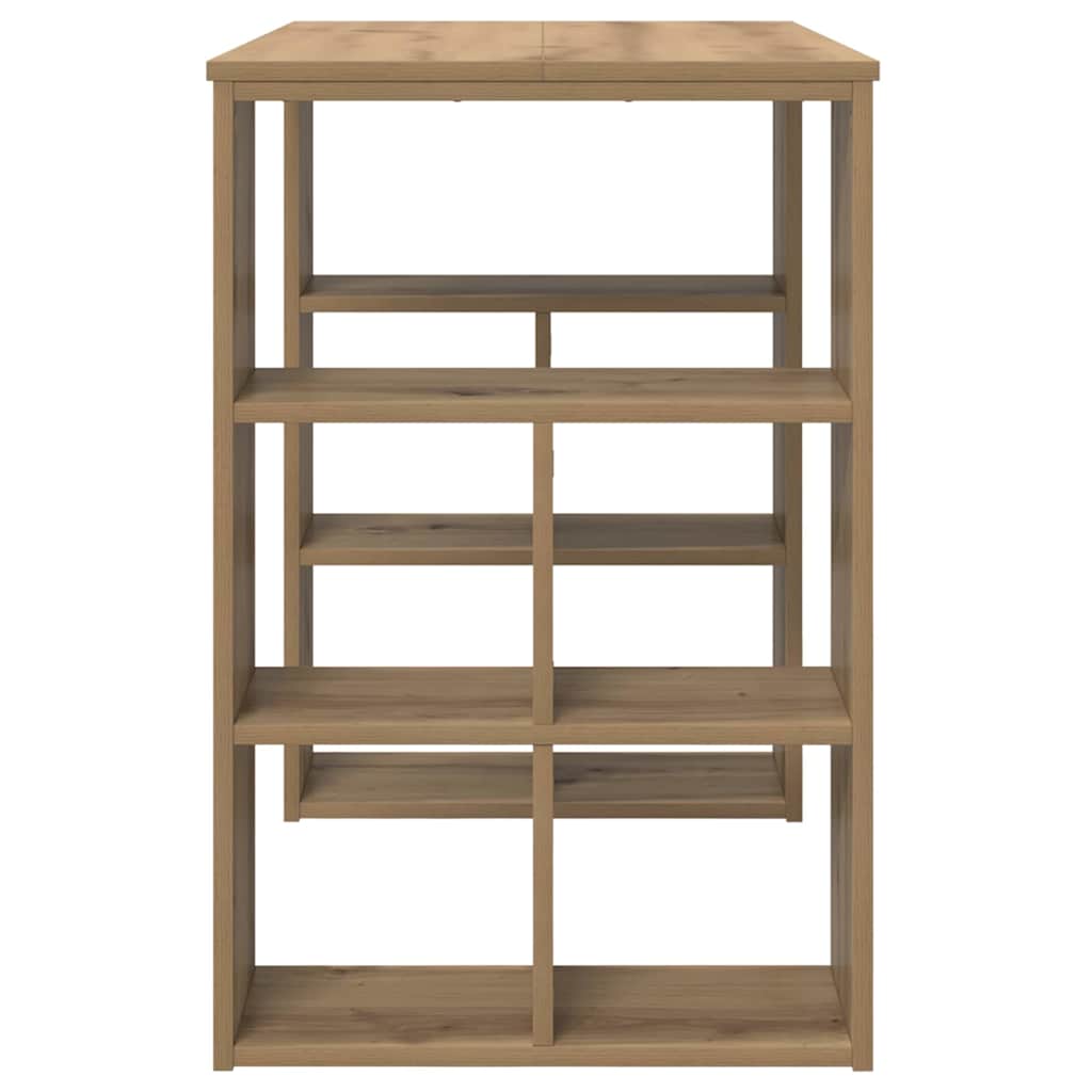 Desk with Shelf Artisan Oak 90 x 50 x 75 cm Engineered Wood