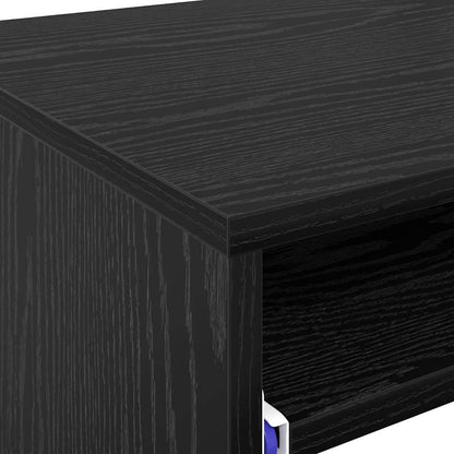 Desk with Drawer Black Oak 77.5 x 43 x 79 cm Engineered Wood