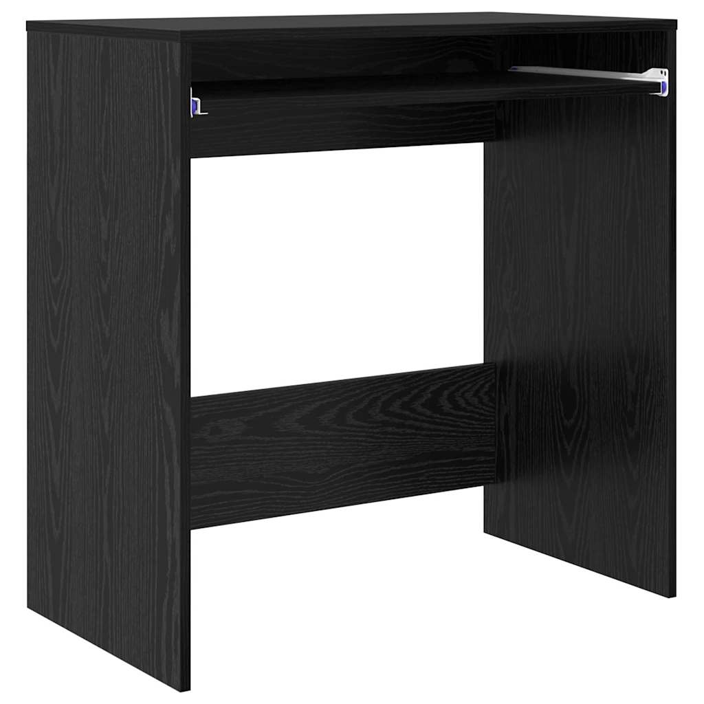 Desk with Drawer Black Oak 77.5 x 43 x 79 cm Engineered Wood