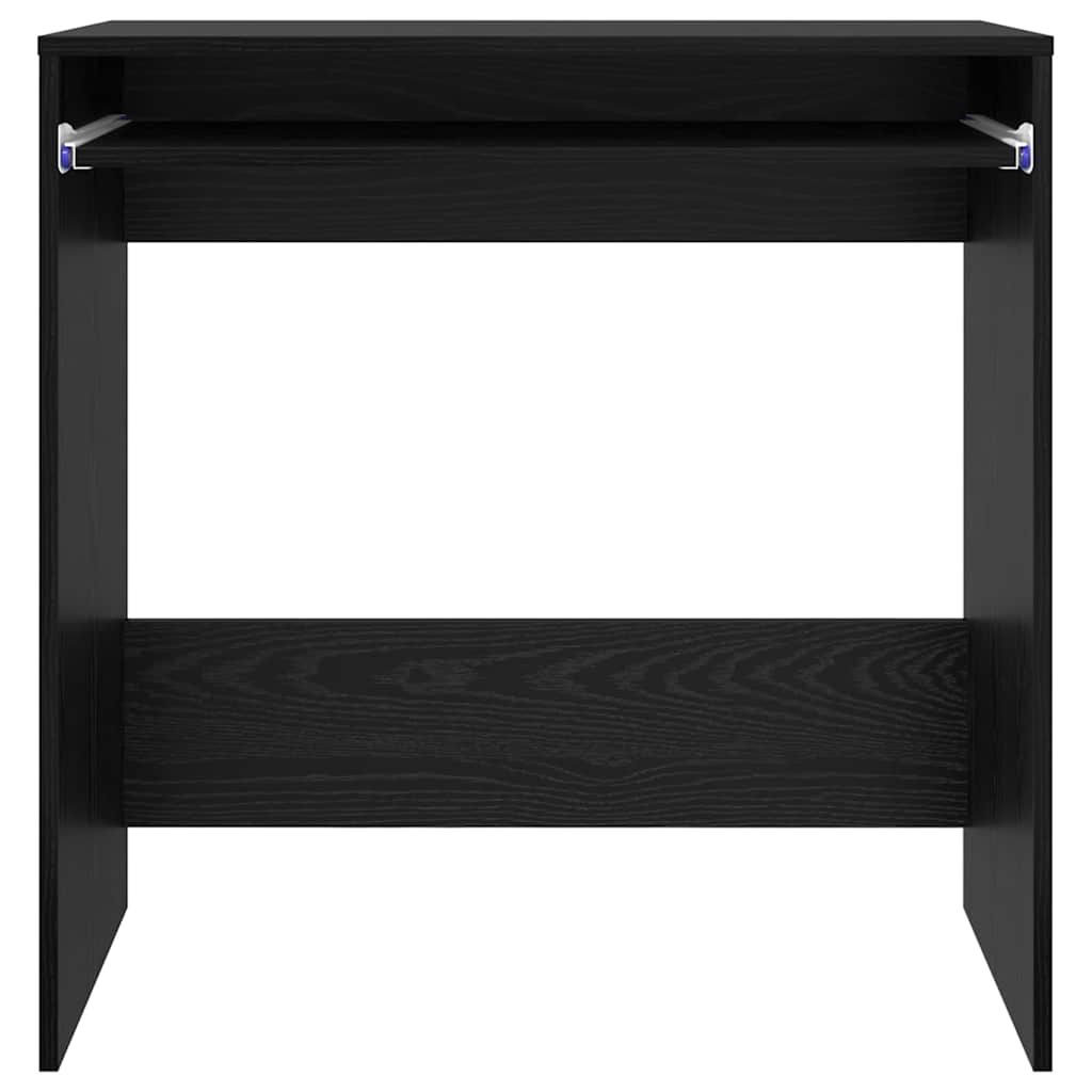 Desk with Drawer Black Oak 77.5 x 43 x 79 cm Engineered Wood