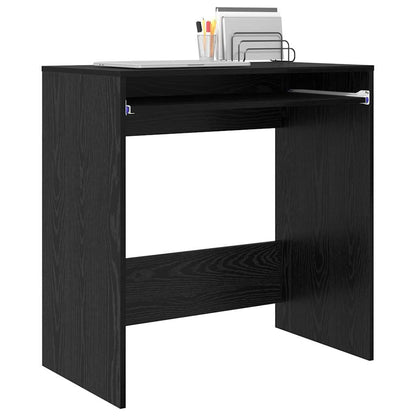 Desk with Drawer Black Oak 77.5 x 43 x 79 cm Engineered Wood