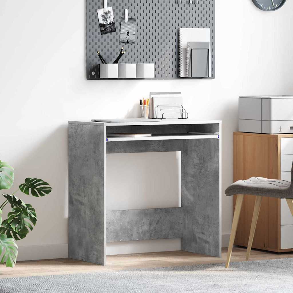 Desk Concrete Grey 77.5 x 43 x 79 cm Engineered Wood
