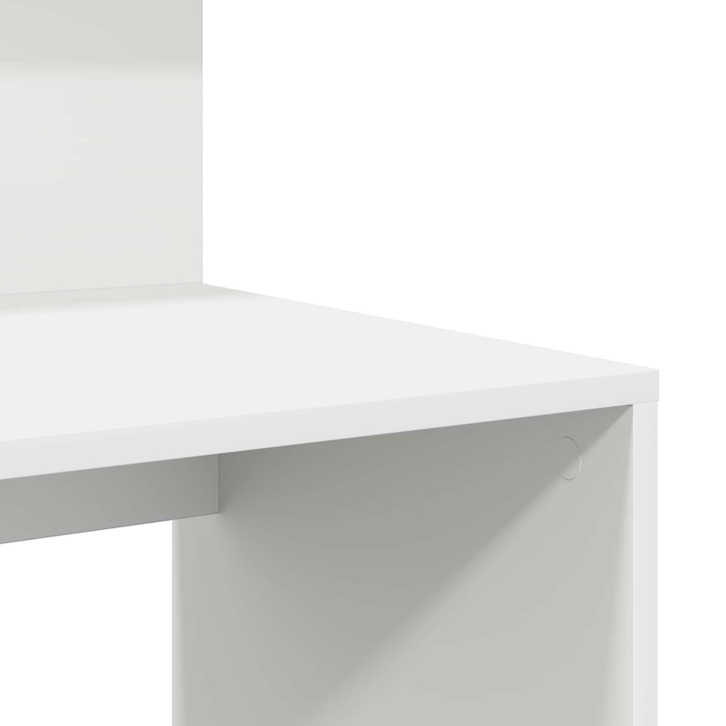 Desk with Shelf White 90 x 48 x 101.5 cm Engineered Wood