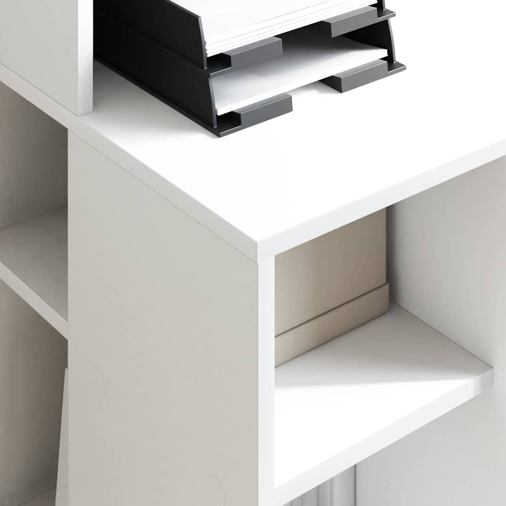 Desk with Shelf White 90 x 48 x 101.5 cm Engineered Wood