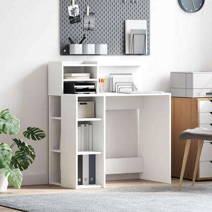 Desk White Engineered Wood 90 x 48 x 101.5 cm