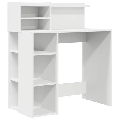 Desk White Engineered Wood 90 x 48 x 101.5 cm