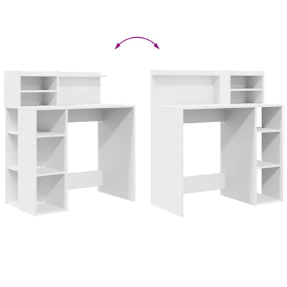 Desk White Engineered Wood 90 x 48 x 101.5 cm