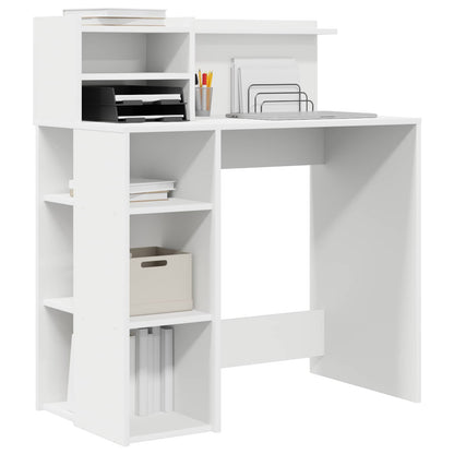 Desk White Engineered Wood 90 x 48 x 101.5 cm