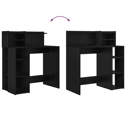 Desk Black Oak Engineered Wood 90 x 48 x 101.5 cm