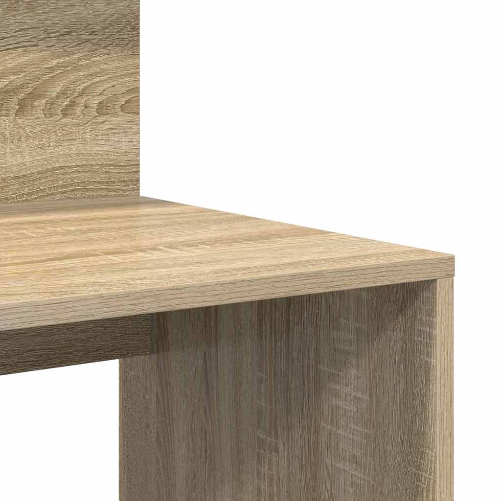 Desk with Shelf Sonoma Oak 90 x 48 x 101.5 cm Engineered Wood