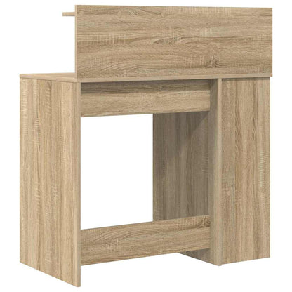 Desk with Shelf Sonoma Oak 90 x 48 x 101.5 cm Engineered Wood