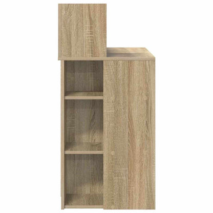 Desk with Shelf Sonoma Oak 90 x 48 x 101.5 cm Engineered Wood