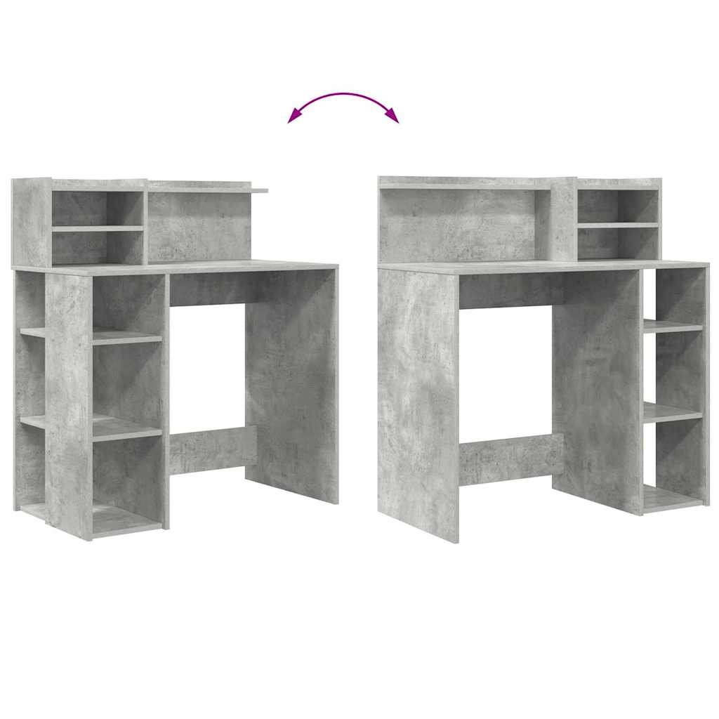 Desk Concrete Grey Engineered Wood 90 x 48 x 101.5 cm