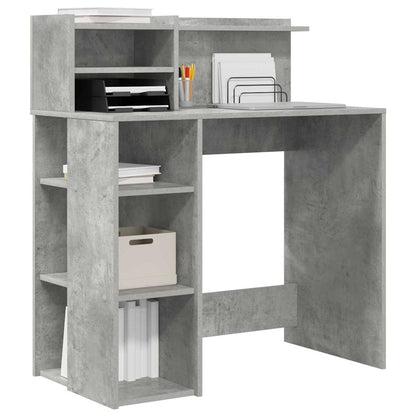 Desk Concrete Grey 90 x 48 x 101.5 cm Engineered Wood