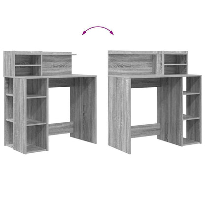 Desk Grey Sonoma Engineered Wood 90 x 48 x 101.5 cm