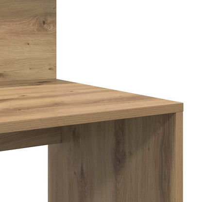 Desk with Shelf Artisan Oak 90 x 48 x 101.5 cm Engineered Wood