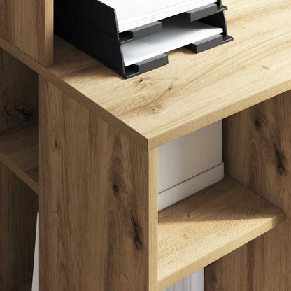 Desk with Shelf Artisan Oak 90 x 48 x 101.5 cm Engineered Wood