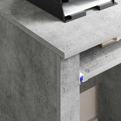 Desk with Wheels Concrete Grey 91 x 50 x 77 cm Engineered Wood