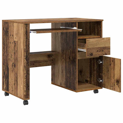 Desk with Wheels Old Wood 91 x 50 x 77 cm Engineered Wood