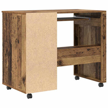 Desk with Wheels Old Wood 91 x 50 x 77 cm Engineered Wood