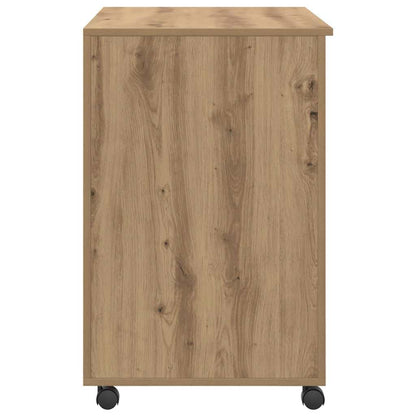 Desk with Wheels Artisan Oak 91 x 50 x 77 cm Engineered Wood