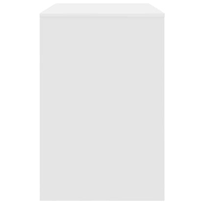 Desk with Shelf White 102 x 50 x 75 cm Engineered Wood