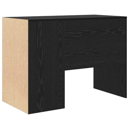 Desk with Shelf Black Oak 102 x 50 x 75 cm Engineered Wood