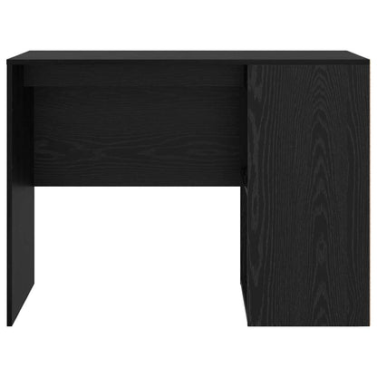 Desk with Shelf Black Oak 102 x 50 x 75 cm Engineered Wood