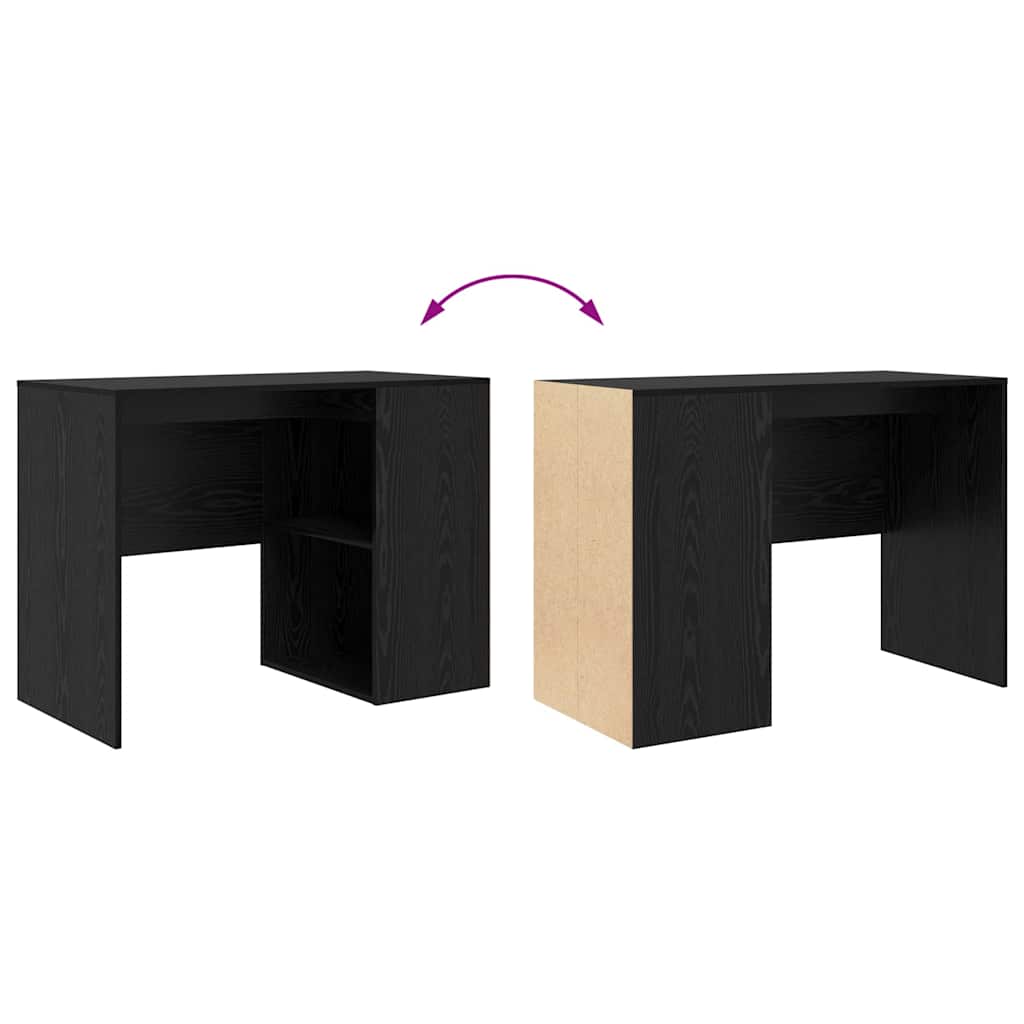 Desk Black Oak Engineered Wood 102 x 50 x 75 cm