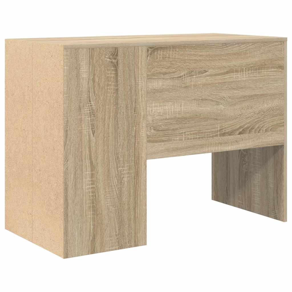 Desk with Shelf Sonoma Oak 102 x 50 x 75 cm Engineered Wood