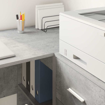 Desk Concrete Grey Engineered Wood 102 x 50 x 75 cm